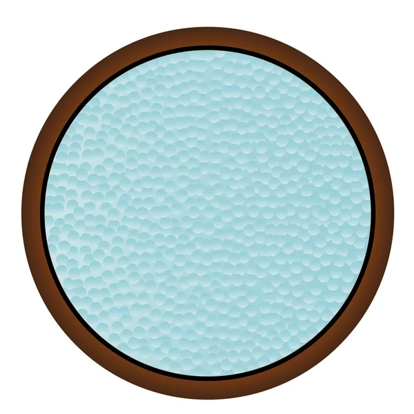 Finestra rotonda in legno — Vettoriale Stock