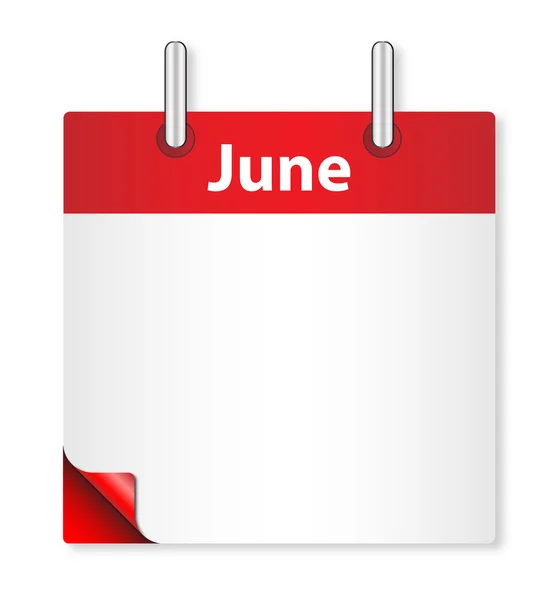 Бланк июньской даты — стоковый вектор