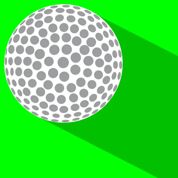 Balle de golf sur vert — Image vectorielle