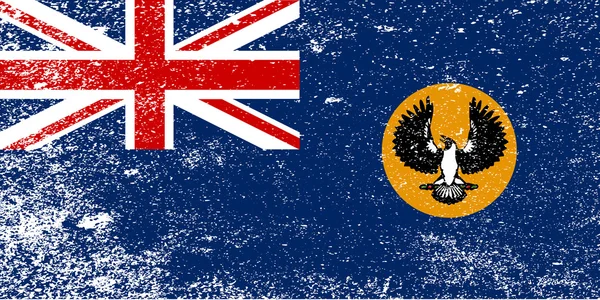 Dél-Ausztrália állam Grunge zászló — Stock Vector