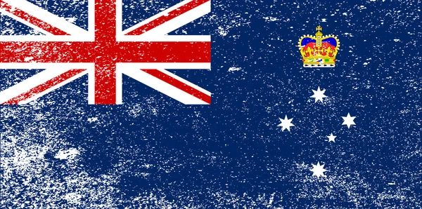 Bandera de Victoria State Grunge — Vector de stock