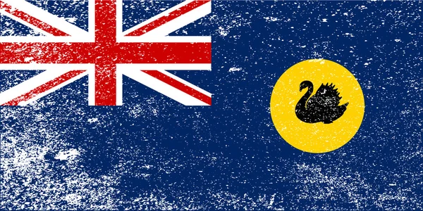 Гранж-флаг Западной Австралии — стоковый вектор