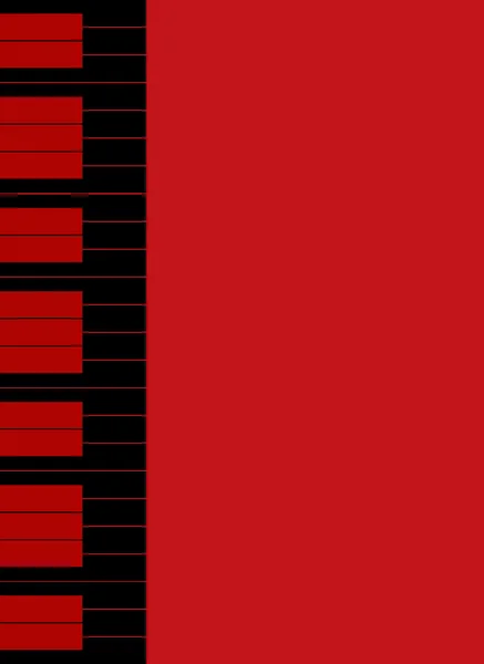 Φόντο κόκκινο πλήκτρα πιάνου — Διανυσματικό Αρχείο