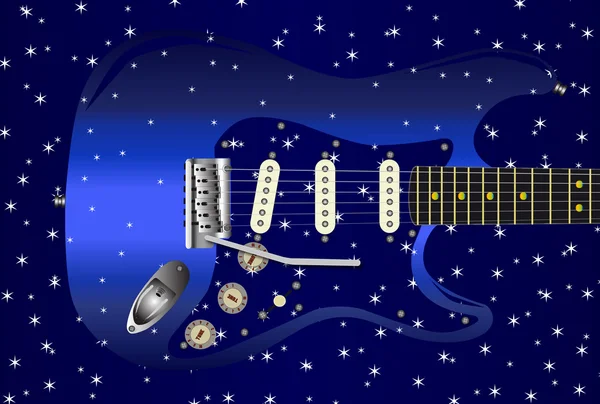 Fondo de estrella de guitarra — Vector de stock