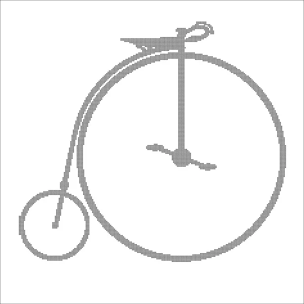 Penny Farthing Halftone — Stock Vector