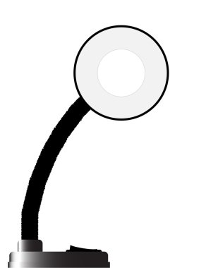 Siyah bükülebilir lamba