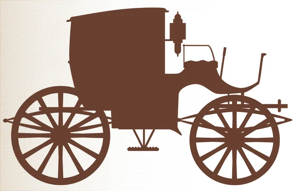 Vieux chariot brun — Image vectorielle