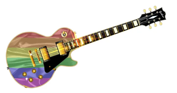 Guitarra Orgullo Gay — Vector de stock