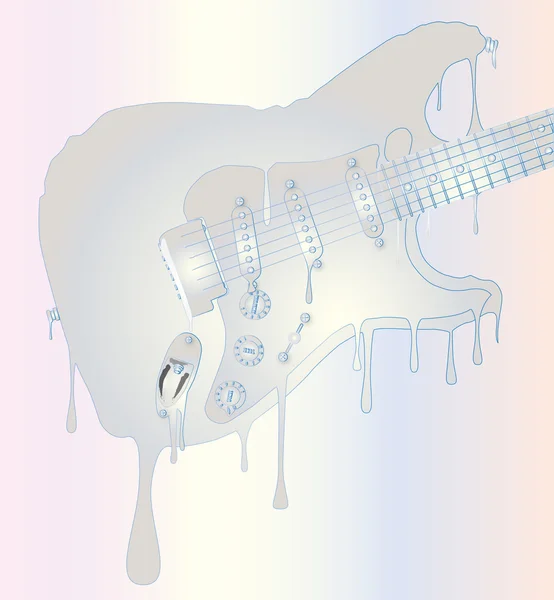 Fusion de la guitare glacée — Image vectorielle