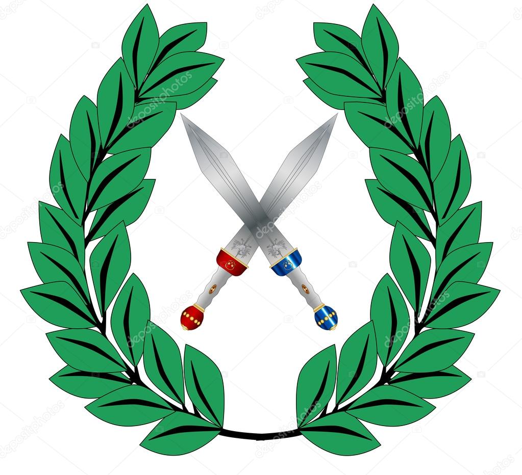 Crown Of Olive Leaves With Swords