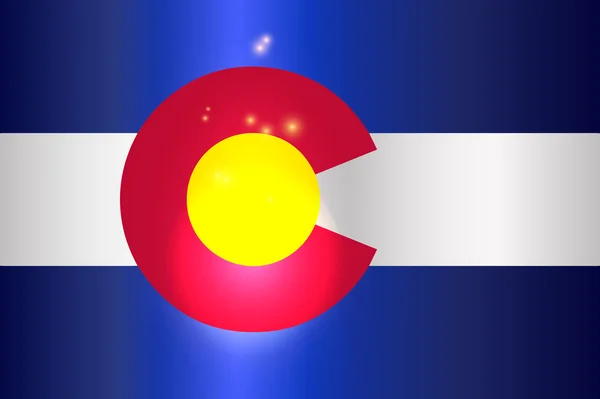 Colorado State Flag Glow — Stock Vector