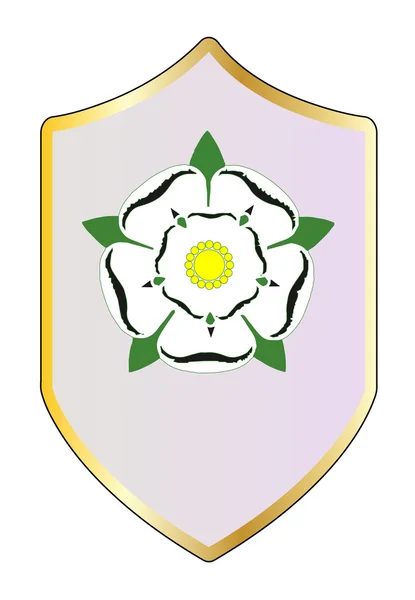 Bouclier rose York — Image vectorielle