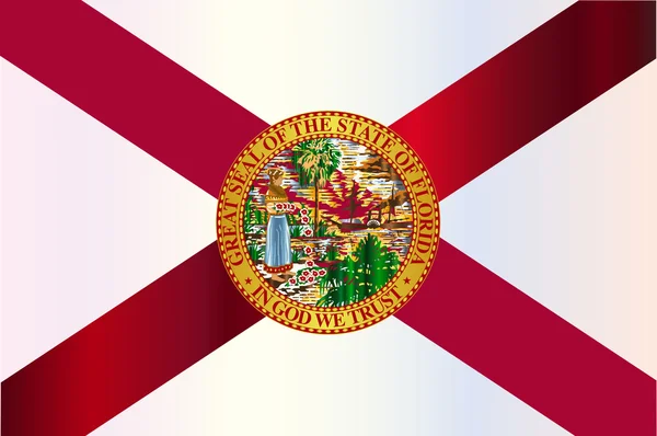 Florida State metalen vlag — Stockvector