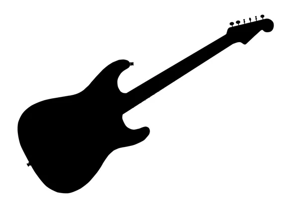Rock Guitar Silhouette — Stock Vector