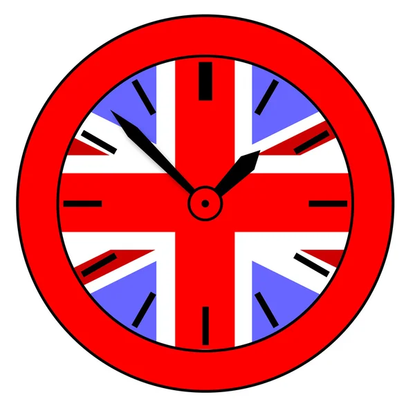 Union Jack Clock — Stock Vector