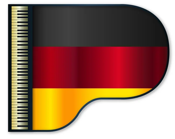 Grand Piano Germania Bandiera — Vettoriale Stock