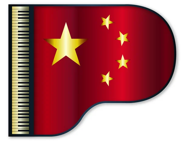 Bandeira Chinesa de Piano Grande —  Vetores de Stock