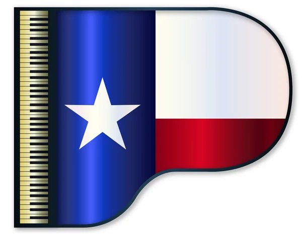 Grand Piano Bandera de Texas — Archivo Imágenes Vectoriales