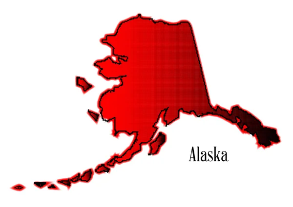 Alaska In halftoon — Stockvector