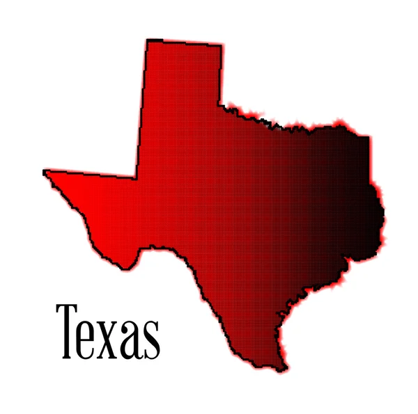 Texas halvton karta — Stock vektor