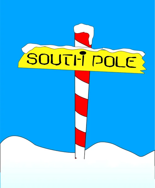 South Pole Sign — Stock Vector