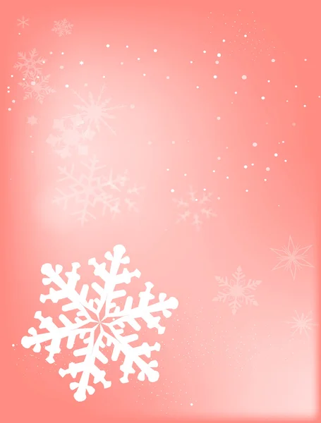 Falling Snowflake Background — Stock Vector