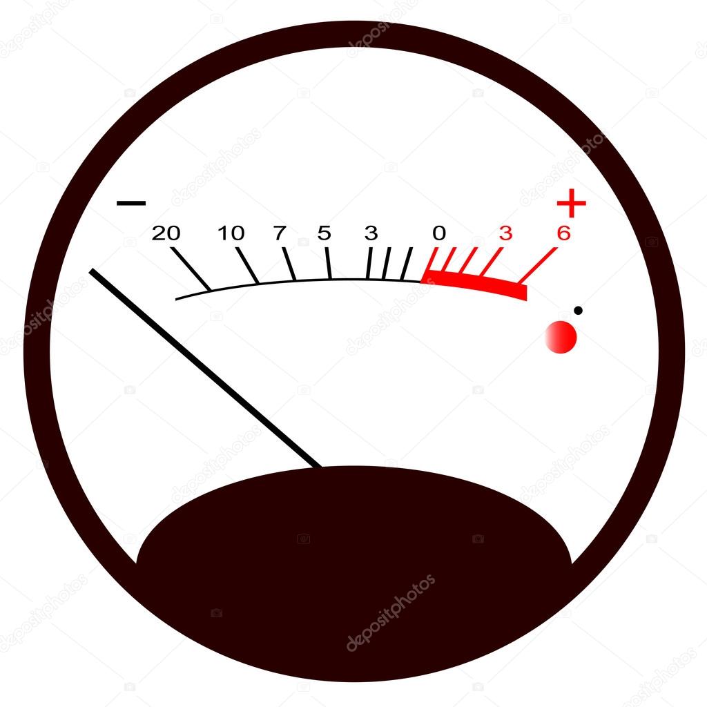 Round VU Meter No Signal