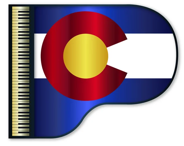 Grand Piano Colorado vlag — Stockvector