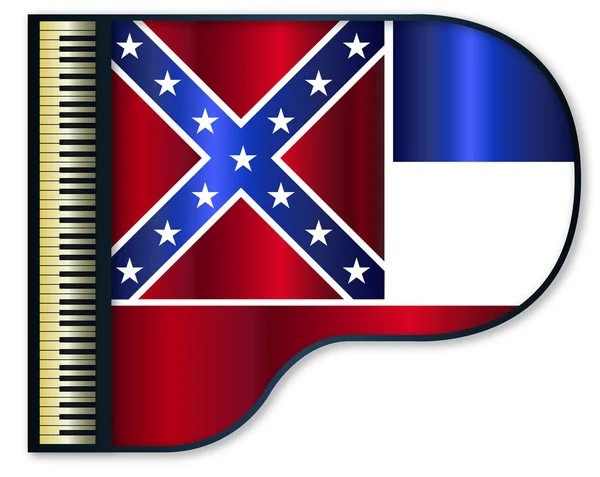Grand Piano Mississippi vlag — Stockvector