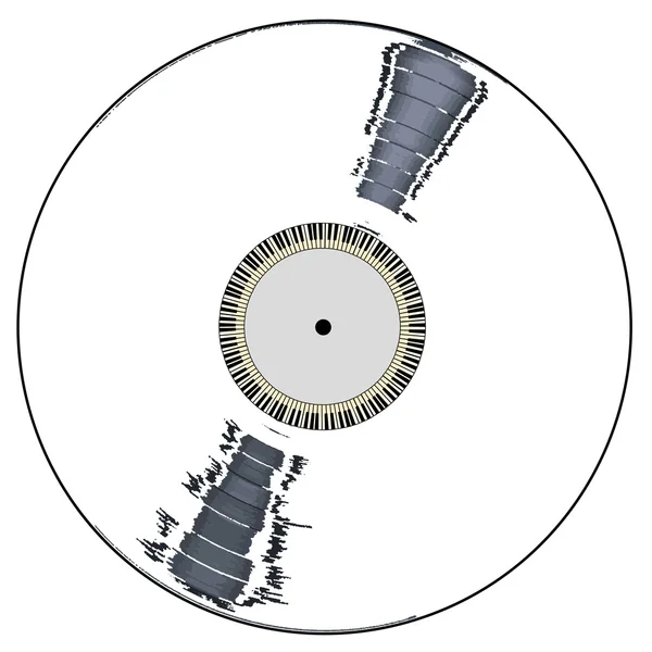 Witte achtergrond Record — Stockvector