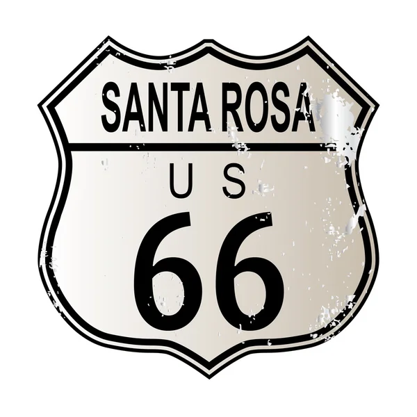 Señal de la carretera de Santa Rosa Ruta 66 — Vector de stock