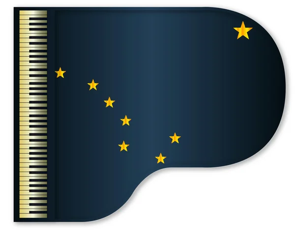 Grand Piano Alaska flagga — Stock vektor