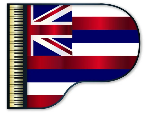 Grand Piano Hawaii vlag — Stockvector