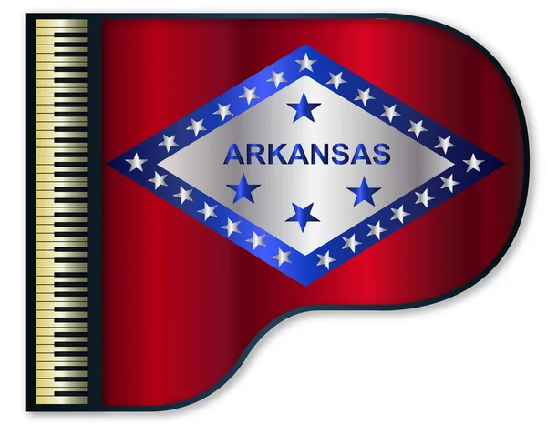 Grand Piano Arkansas Flag — Stock Vector