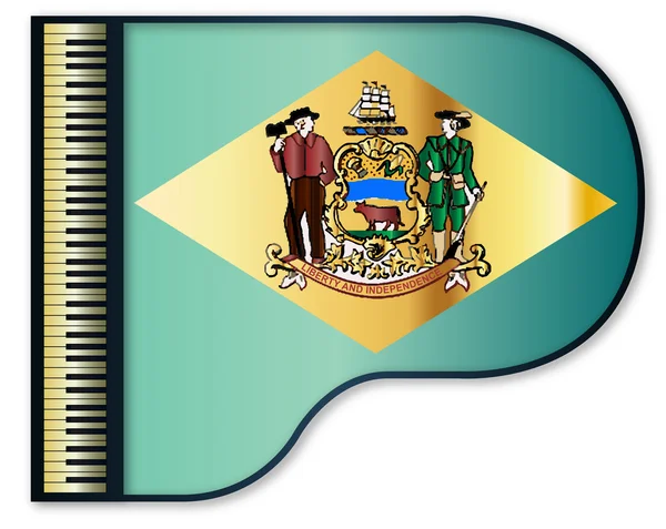 Grand Piano Delaware vlag — Stockvector