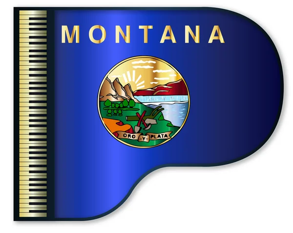 Grand Piano Montana flagga — Stock vektor