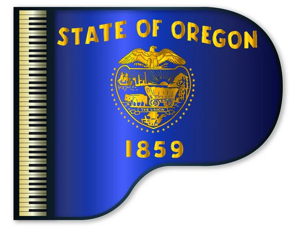 Grand Piano Oregon flagga — Stock vektor