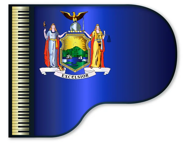 Grand Piano New York vlag — Stockvector