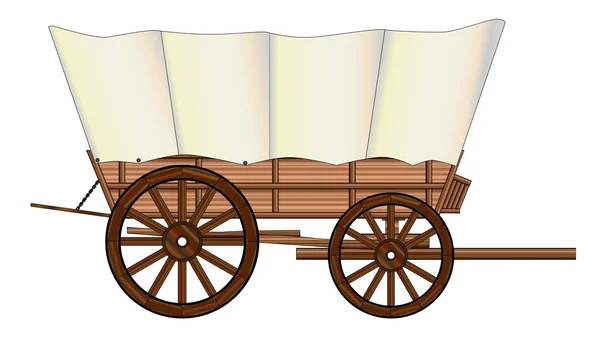 Covered Wagon Wheel — Stock Vector