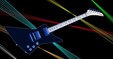 Lazerler ile modern elektro gitar