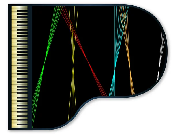 Piano de cauda de Lira — Vetor de Stock