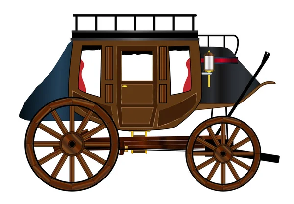 Western Stage Coach Stock Vector