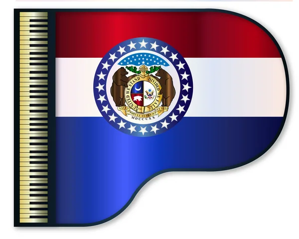 グランド ピアノのミズーリ州の旗 — ストックベクタ