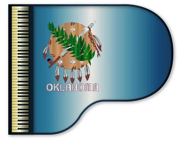 Grand Piano Oklahoma vlag — Stockvector