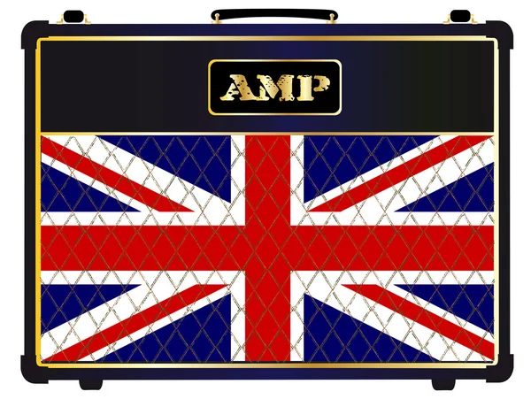 Union Jack Guitar Amplifier — Stock Vector