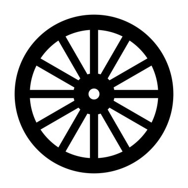 Vagon tekerlek siluet