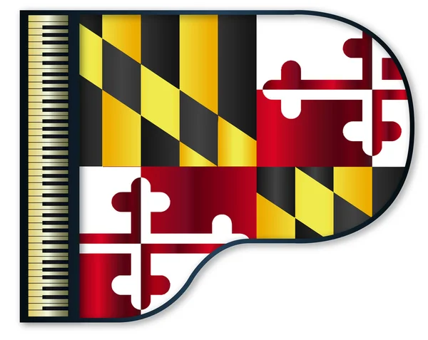 Grand Piano Maryland Drapeau — Image vectorielle