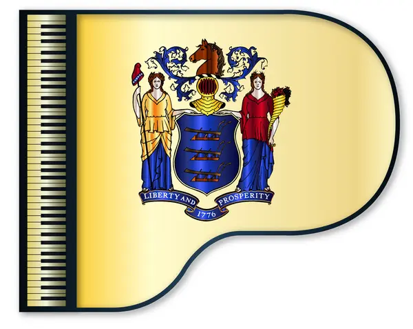 Flaga New Jersey fortepian — Wektor stockowy