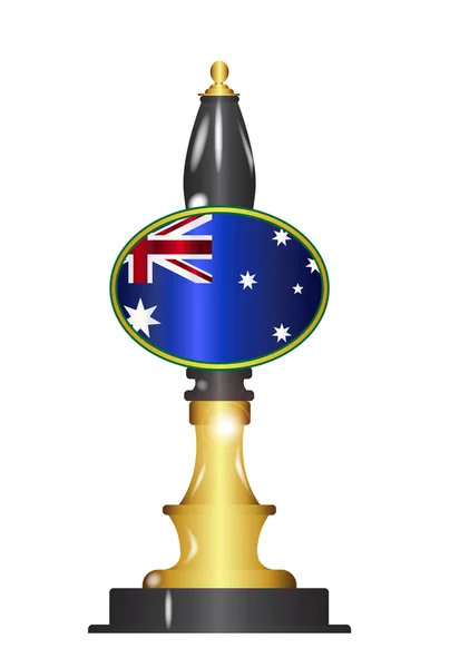 Σημαία της Αυστραλίας μπύρα αντλία — Διανυσματικό Αρχείο
