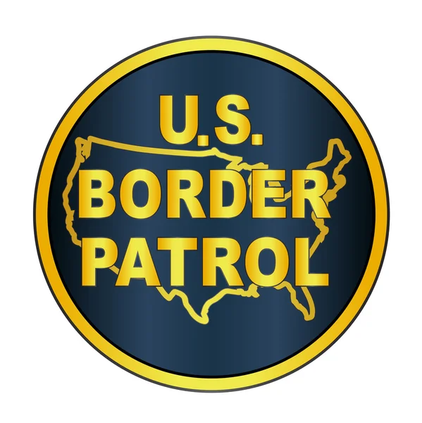 Contrôle frontalier des États-Unis — Image vectorielle